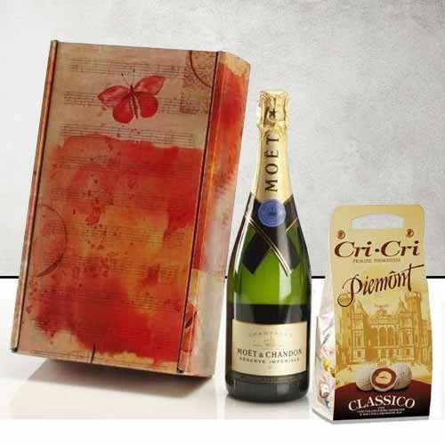 Moet And Chocolates-Chocolate And Wine Gifts Delivered