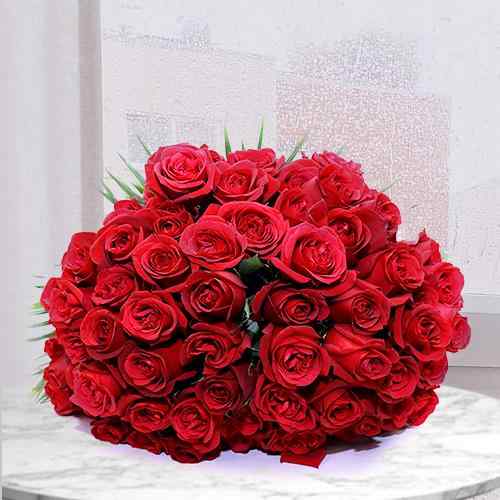 Happiness with 51 Red Rose Bouquet