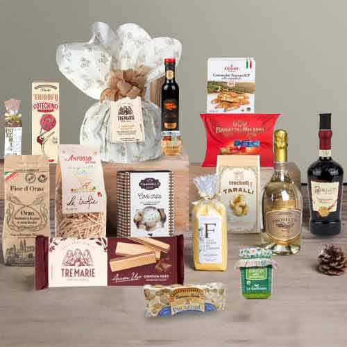 Holiday Gourmet Indulgence Hamper-Send Christmas Gourmet Hamper Delight To Modena